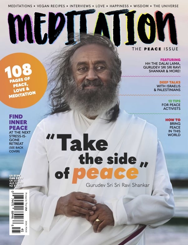 Meditation Magazine - Peace Issue - Gurudev Cover